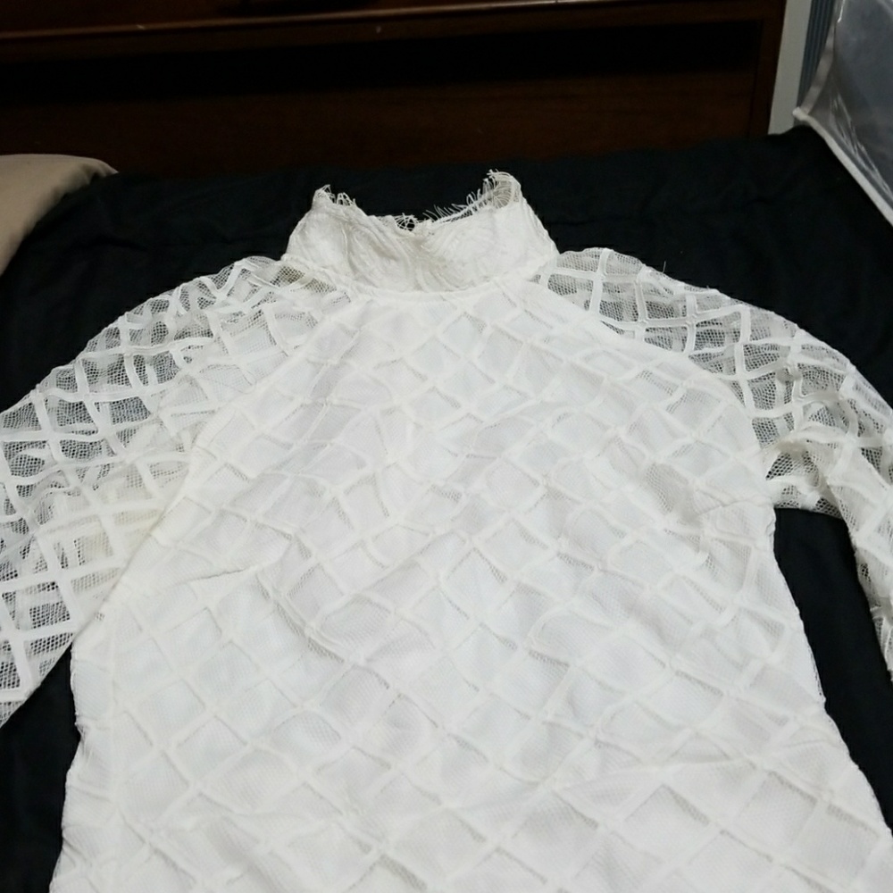 Charlotte Russe Mock Neck Lace Dress